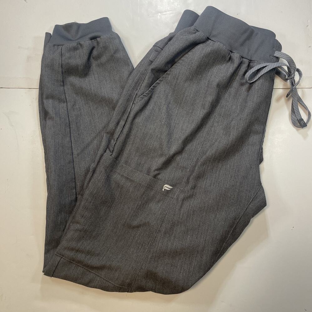 Fabletics On-Call Scrub Joggers Womens Medium Heather Grey Medical Pants Nursing